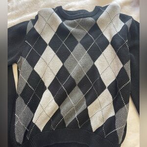 Brandy Melville black argyle sweatshirt IS PLAIN BLACK on the back